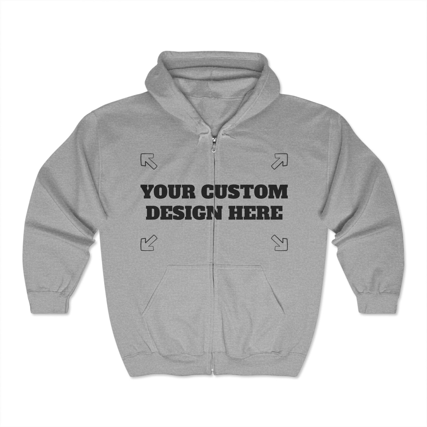 MAKE YOUR CUSTOMS Unisex Full Zip Hooded Sweatshirt