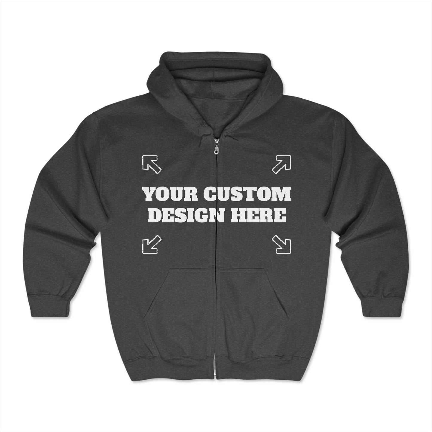 MAKE YOUR CUSTOMS Unisex Full Zip Hooded Sweatshirt