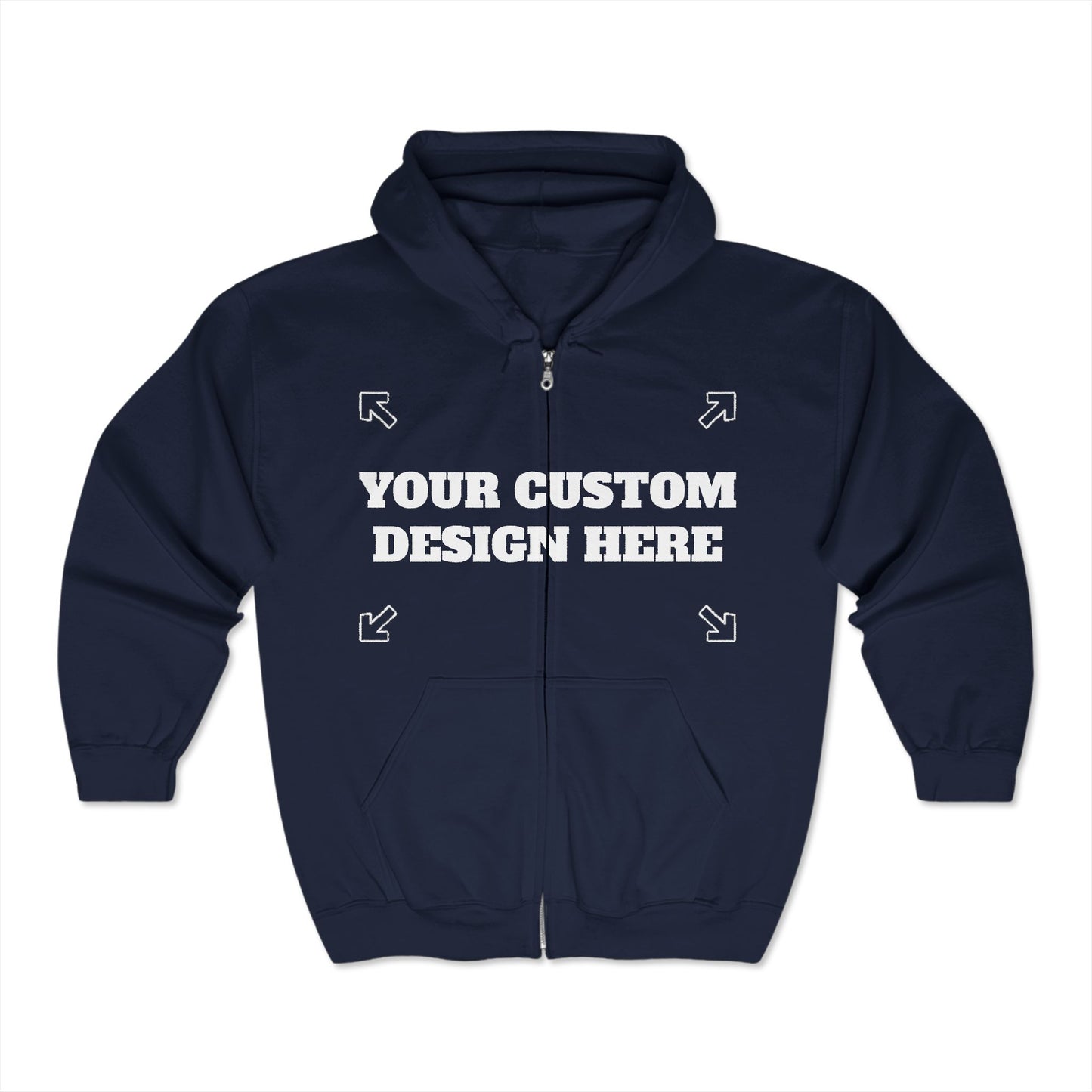 MAKE YOUR CUSTOMS Unisex Full Zip Hooded Sweatshirt